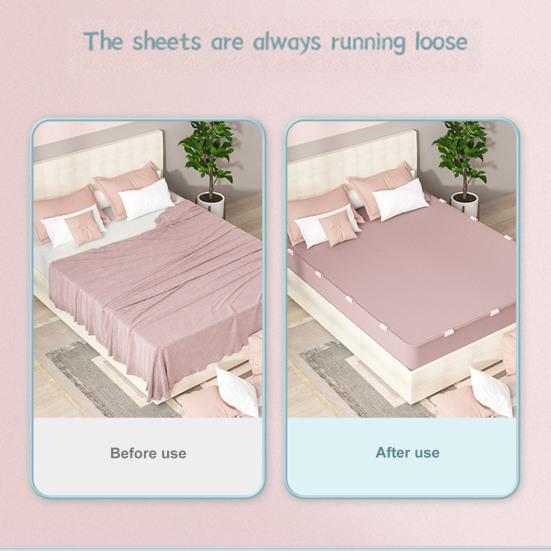 20 шт. зажимов для простыней, зажимы для пододеяльников с приподнятыми краями, регулируемые, простые в использовании, скрытые держатели для простыней