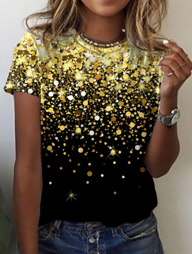 Summer Women's T Shirt Flower Texture 3D Print Floral Graphics Tees Casual Short Sleeve Tops Fashion O-Neck T-Shirt for Women