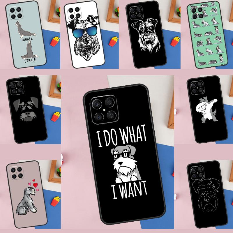 Cartoon Schnauzer Dog Case For Honor X9b X9c X8b X9a X8a X8 X9 50 70 90 Lite Honor 200 Pro Magic 7 5 6 Lite Cover