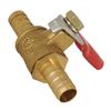 5pcs Brass Barb Valves Ball Valves Shut-off Valvs Safe & Reliable Valves Convenient Option for Household Pipelines