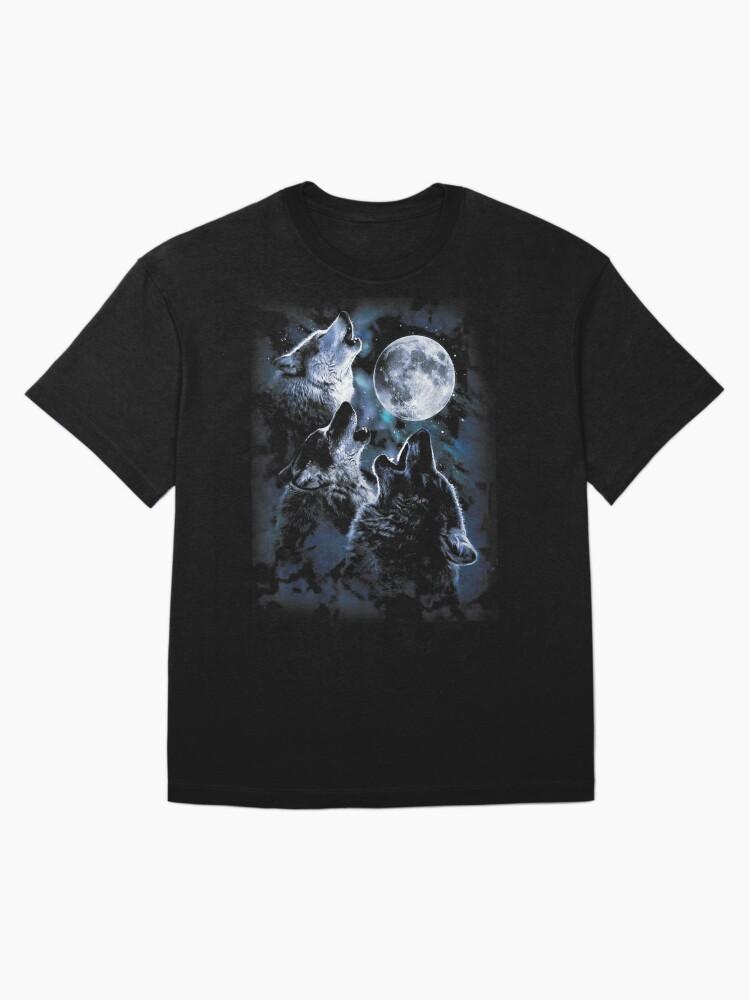 The Animals Three Wolves Howling at The Moon - Mystical Wolf Pack Oversized T-Shirt