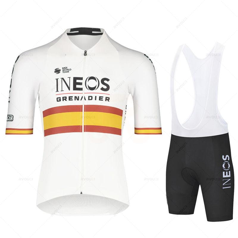 Filippo Ganna Hour Record Bioracer Icon Cycling Jersey Set Summer Breathable Cycling Suit Set  Bicycle Suit Clothes Ineos Maillot Ciclismo