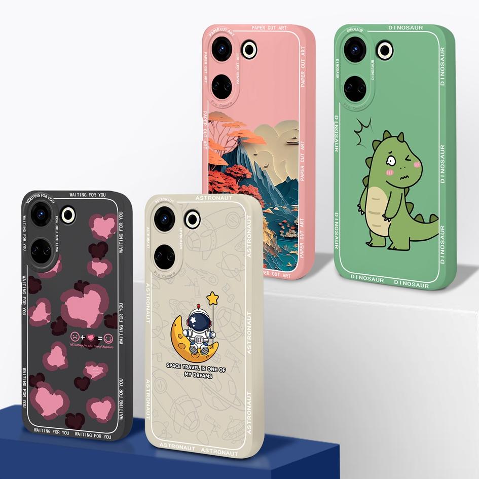 Для Tecno Camon 20 Pro 4G 5G чехол для телефона задняя крышка защитная пленка для экрана противоударные матовые квадратные сумки для телефона модный дизайн оболочка авокадо для бамперов Tecno