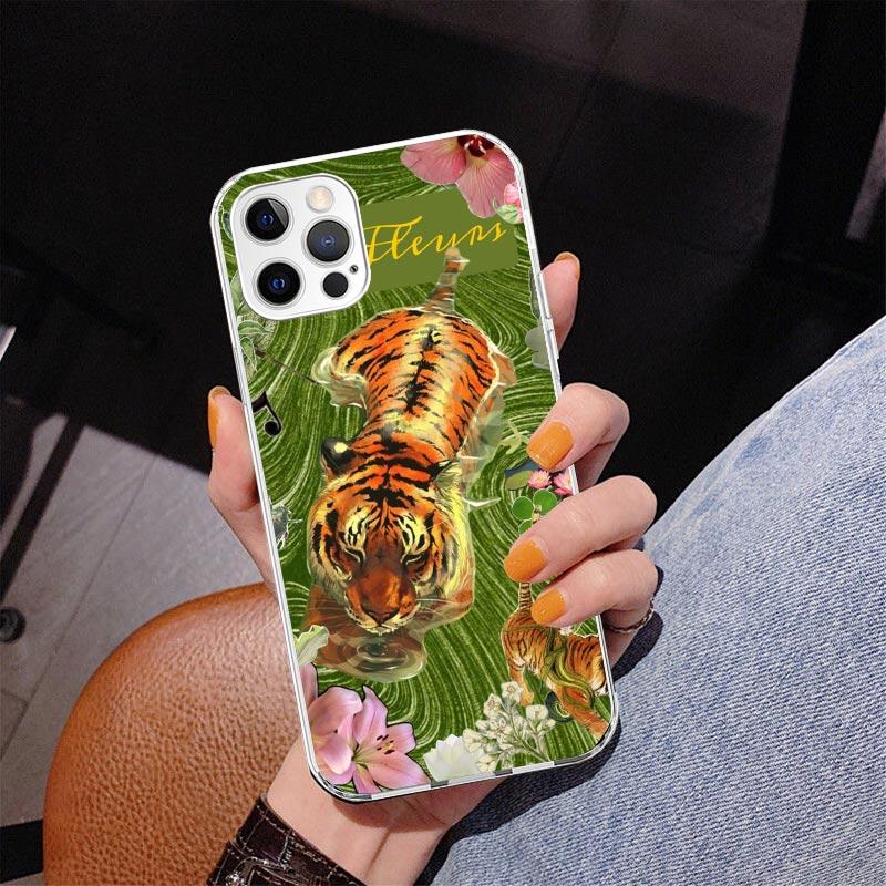 Премиальный Чехол для Телефона с Рисунком Тигра Для iPhone 13 12 Mini 11 Pro Max XS XR X SE 7 8 Plus 5S 5 6S 6 Подарочная Печатная Крышка Fundas