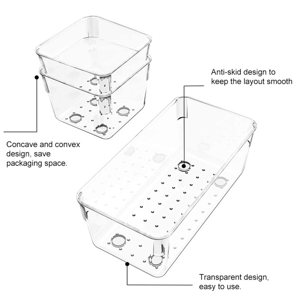 16 шт. ящик-органайзер с нескользящими силиконовыми подушечками 5-размерный органайзер для ящиков стола лотки для хранения