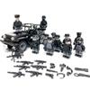 Towhon Police Commando SWAT 12 Person + Jeep Tea Set, Black