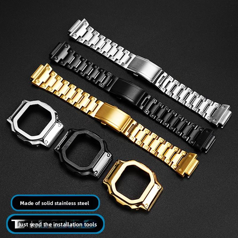 DW H5600 Корпус и ремешок из нержавеющей стали Комплект для модификации Для Casio G-SHOCK DW-H5600 dw-h5600 Модифицированный металлический безель Набор ремешков Аксессуары Инструменты