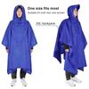 TOMSHOO Hooded Rain Poncho with Pocket Lightweight Waterproof Rain Coat Jacket Sun Shelter for Men