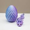 3D-печатная фигурка змеиного яйца с подвижными суставами, фигурка змеиной скорлупы, игрушка-непоседа, змеиное яйцо с шарнирной змеей внутри, настольное украшение