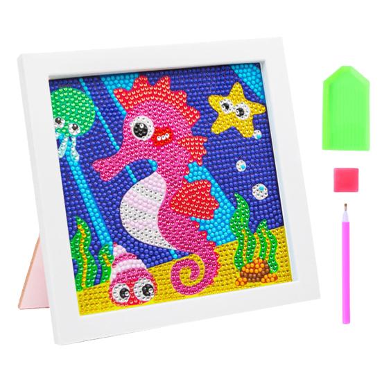 Полный комплект алмазной живописи с рамкой Яркий цвет Блестящая мультяшная тема DIY