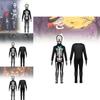 Элегантный унисекс полиэстеровый костюм Скелета Мрачного Жнеца для детей для празднования Хэллоуина