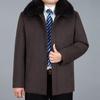 Men Wool Coat Winter Cashmere Overcoat Thick Autumn Woolen Coat Winter Wool Jackets Real Rabbit Fur