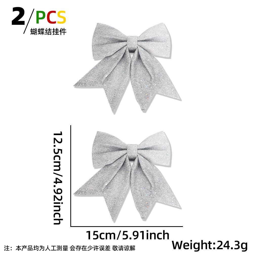 Beautiful Christmas Tree Bow Hangings With Plush Pearl Cotton For Holiday Cheer