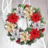 Large Artificial Christmas Flowers Glitter Xmas Tree Ornaments DIY Wreath Simulation Floral Wedding New Year Party Home Decor