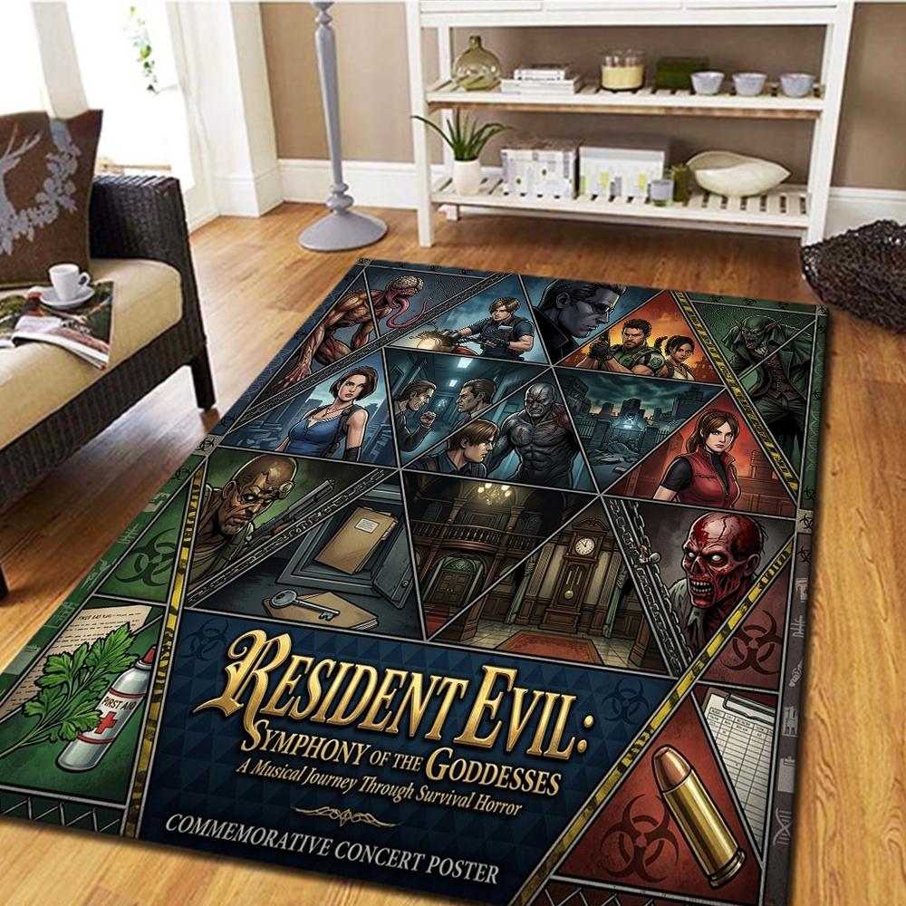 Resident Evil Bedroom Carpet, Living Room Use, Home Decor Cool Movie Mat Play Floor Mat -HE53