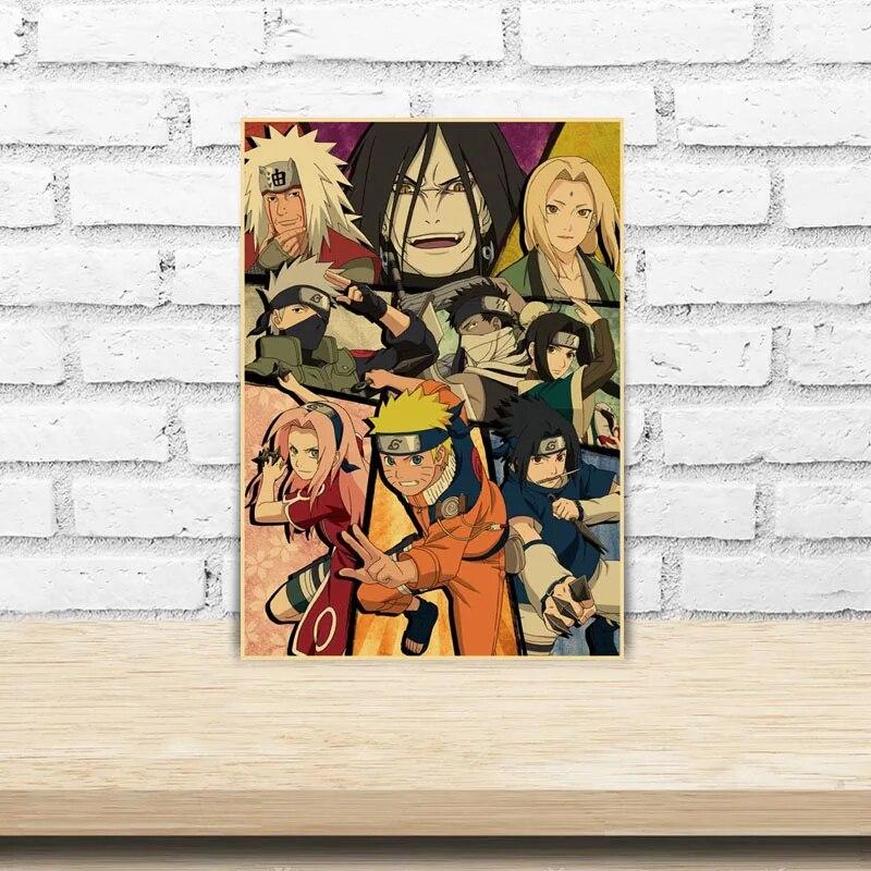Боруто аниме постер винтажные постеры Узумаки Бар Кафе Домашний Декор Гостиная Наклейка на стену Художественная живопись Коллекция фанатов картина