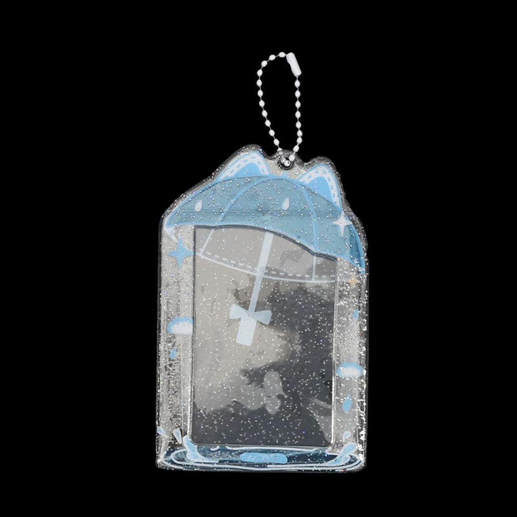 3-дюймовый держатель для фотокарточек с брелоком, рукава для фотокарточек, держатель для ID-бейджа, протектор для карт, мини-альбом