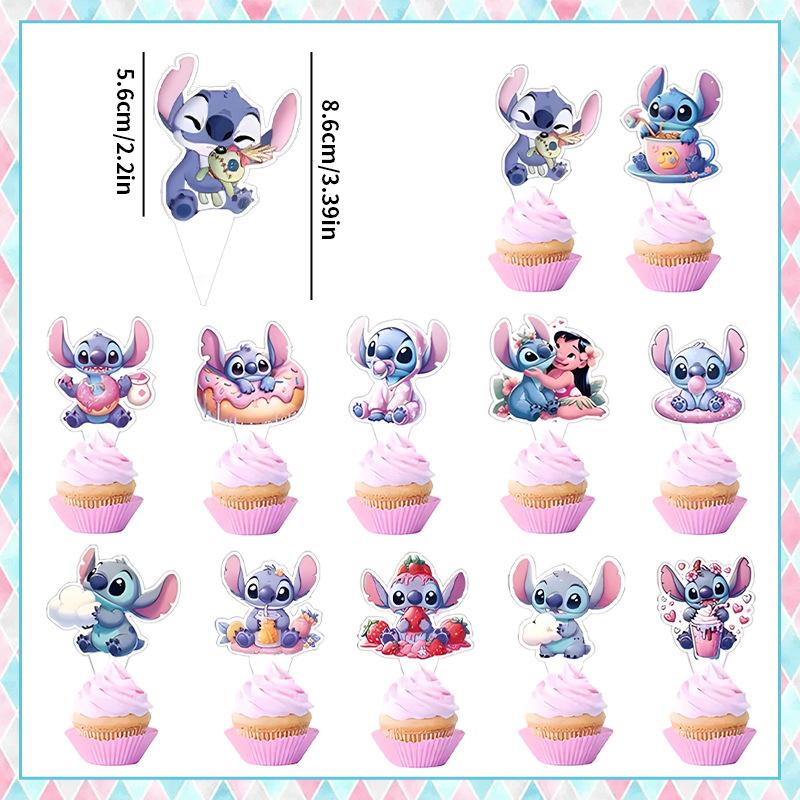 Banner Balloon Flag Stitch Theme Children'S Birthday Scene Arrangement Supplies Party Ornaments