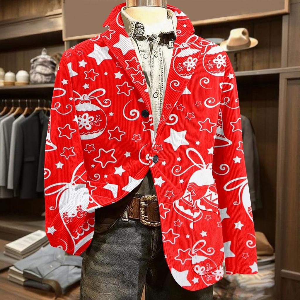 Мужской уродливый рождественский вельветовый теплый карманный пиджак-кардиган, мужской повседневный костюм