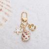 1PC Key Ring Bohemia Tassel Pendant Gold Color Starfish Conch Exquisite Pearl Shell Bag Ornaments Keyrings