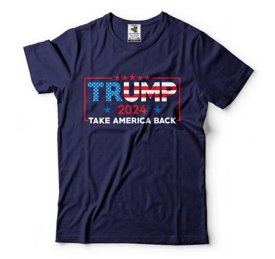 Мужская футболка Take America Back Trump 2024 Футболка Республиканской партии Унисекс футболка