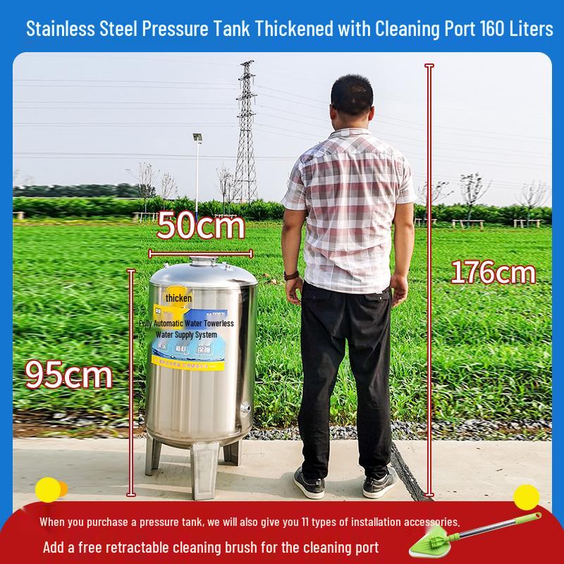 Home Use Automatic Stainless Steel Water Pressure Booster Pump and Tank