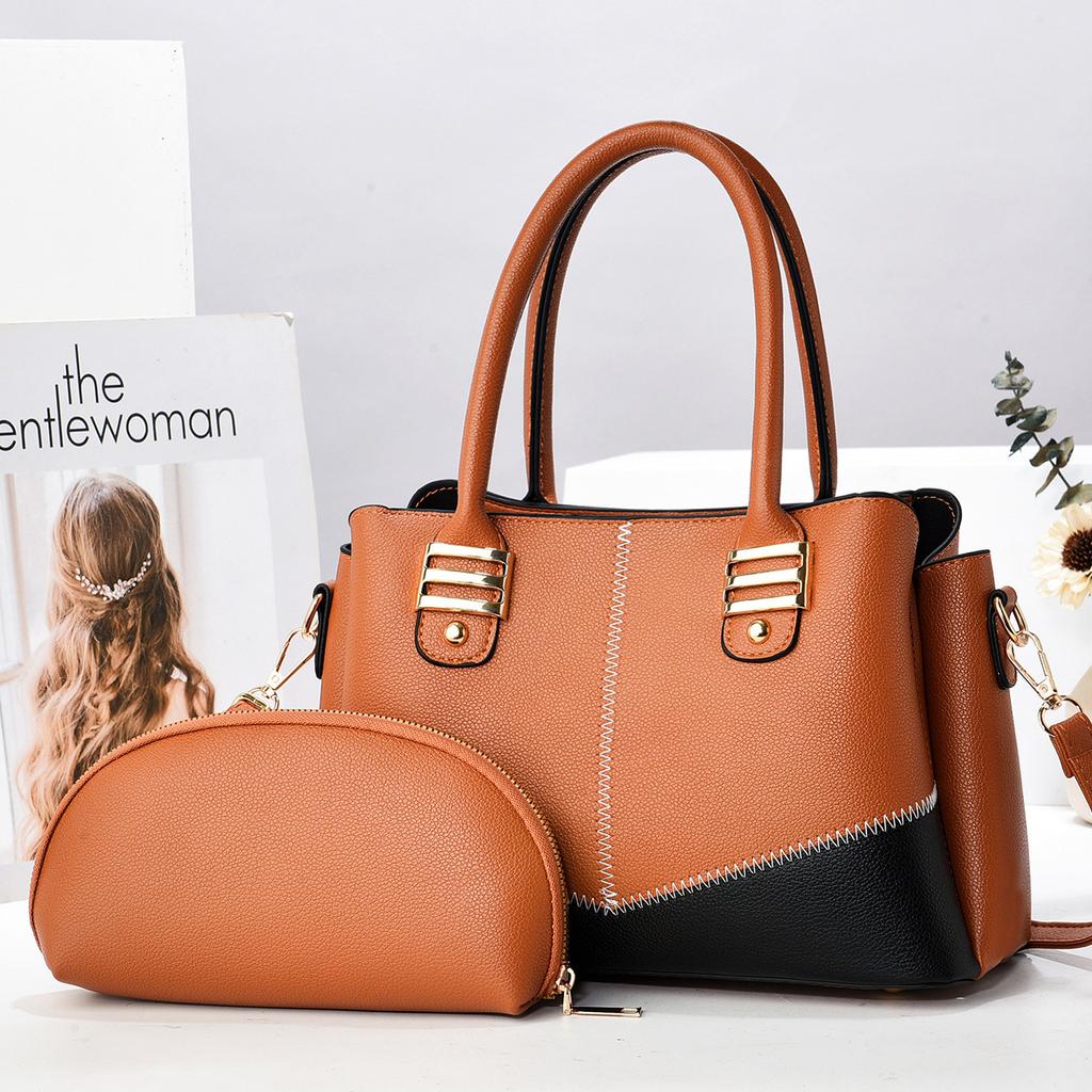 Сумка-мать и ребенок, контрастная цветовая вставка, женская сумка, дамская сумочка, большая вместительная сумка-мессенджер