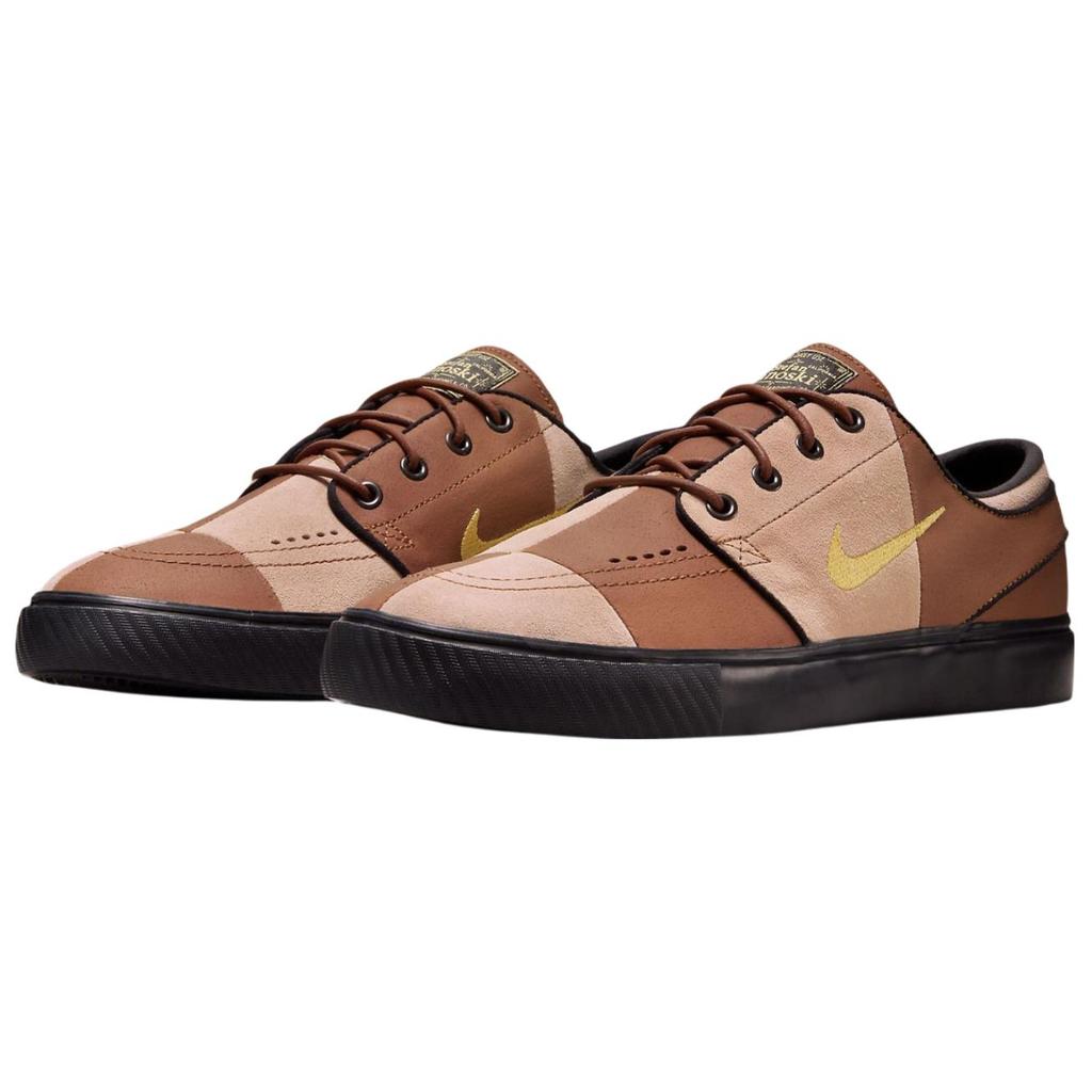 Nike SB Janoski Anti Slip Wear Resistant Low Top Skateboard Shoes Unisex Tan Skateboard Shoes HQ1629-200