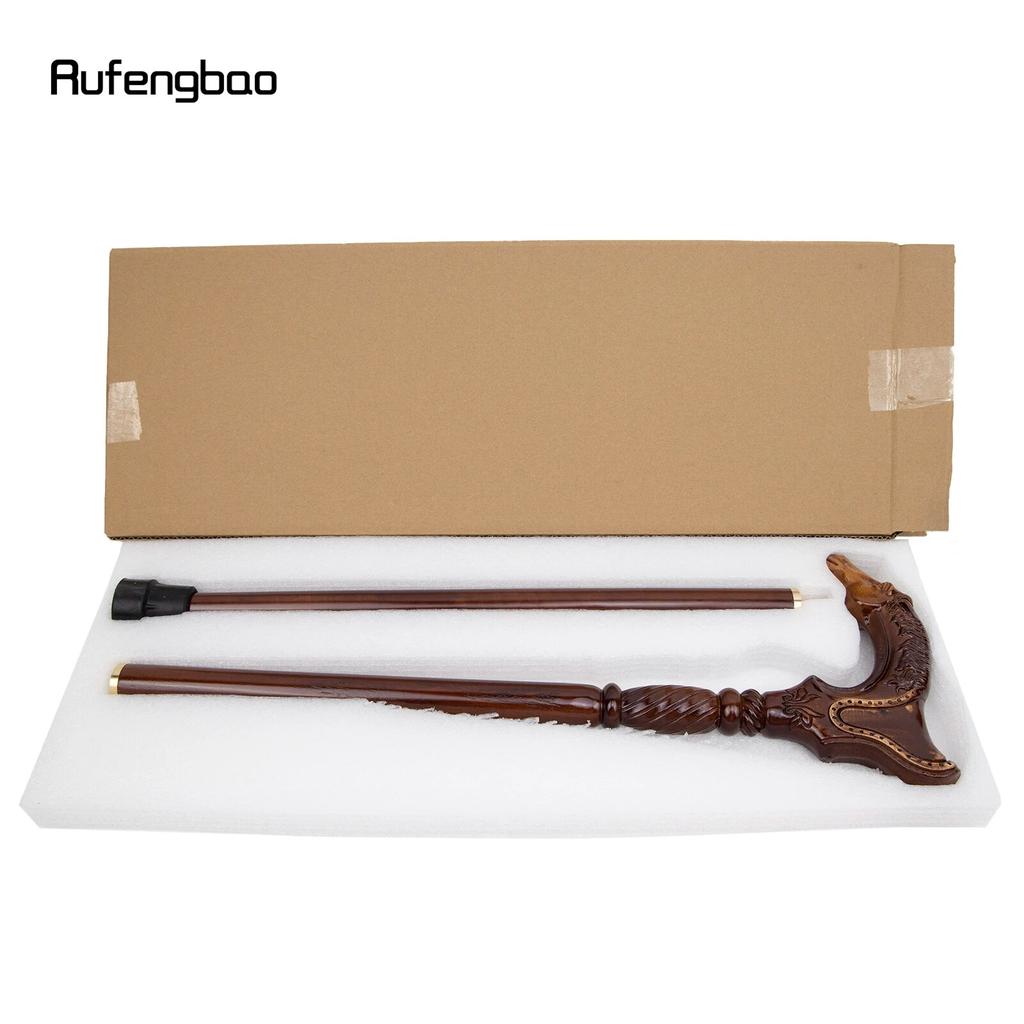 Лошадь Коричневая деревянная модная трость декоративная вампирская косплей вечеринка деревянная трость Хэллоуин булава палочка посох 93 см