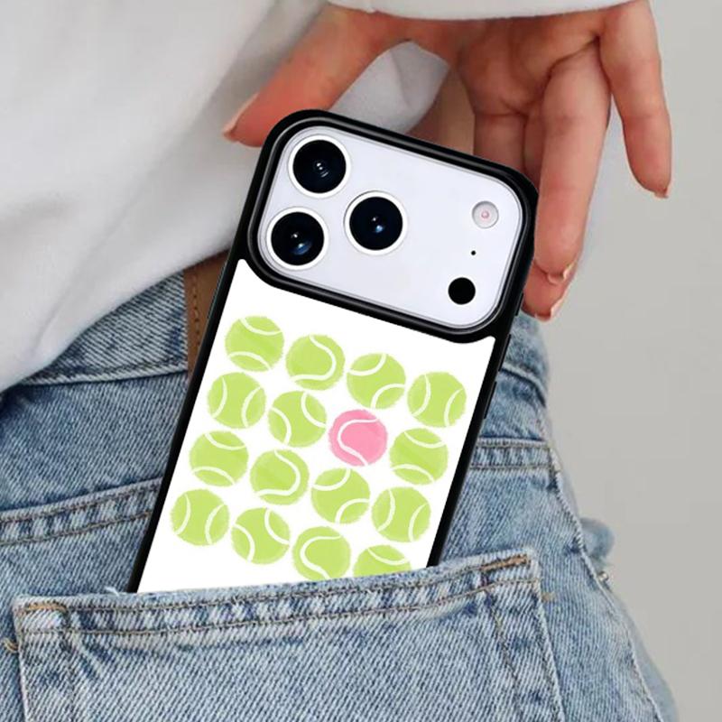 Чехол для телефона с рисунком теннисных мячей для iPhone 17 Pro Max 12 13 14 15 16e 17 Pro Max Plus Air Cover