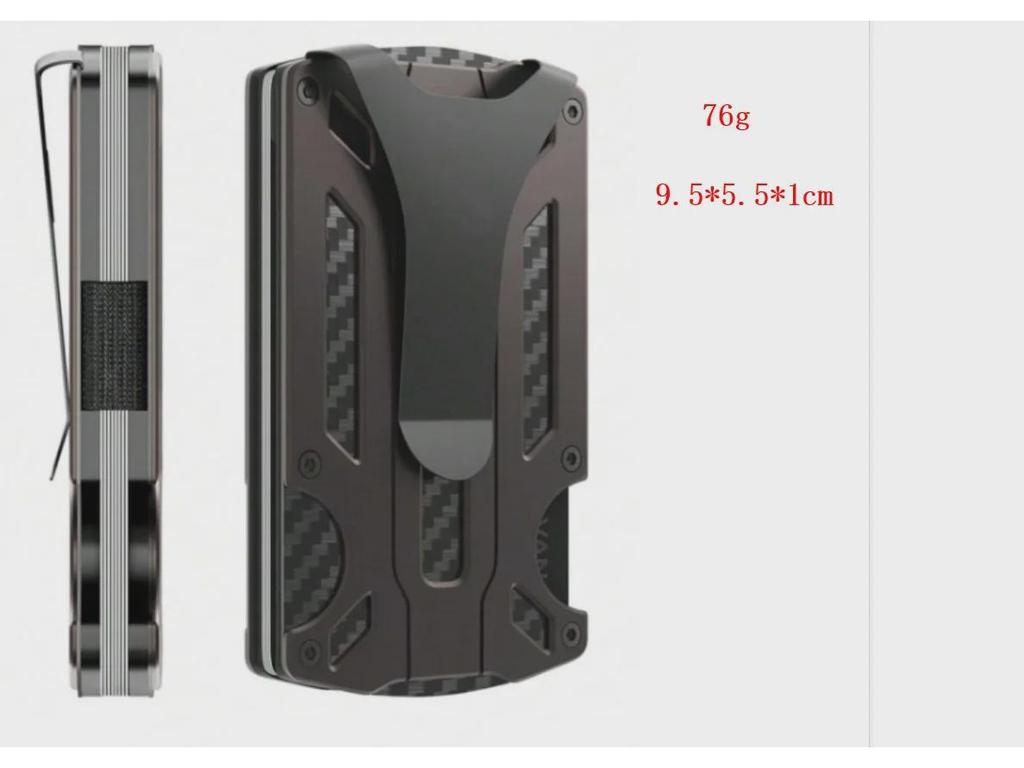 Ультратонкий держатель карт из алюминиевого сплава RFID с защитой от кражи и AirTag для мужчин