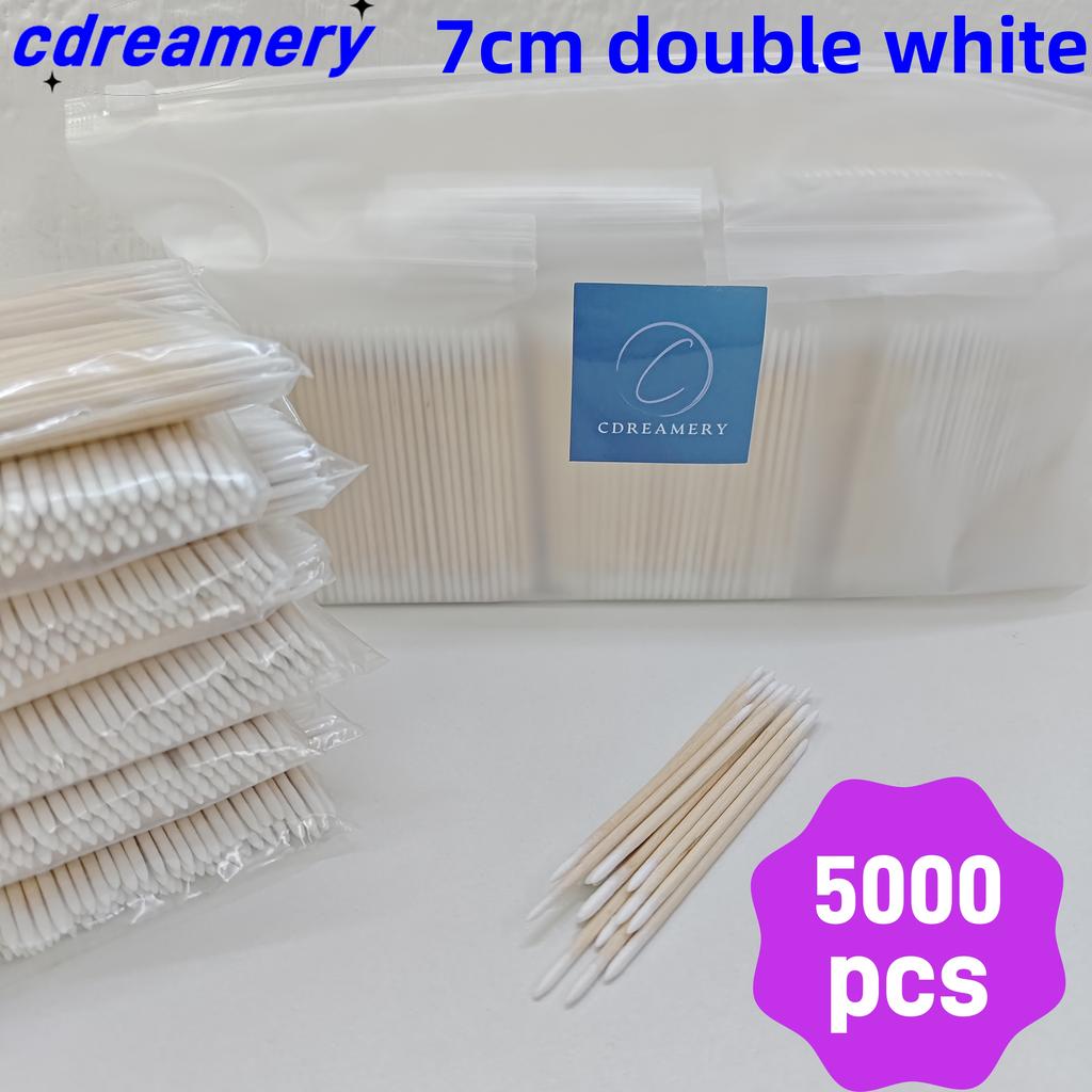100/2400/5000pcs Double Side Wood Cotton Swab Eyelash Sticks Cleaning Swabs Nails Ear Toothpicks Tattoo clean,Tattoo Accessories