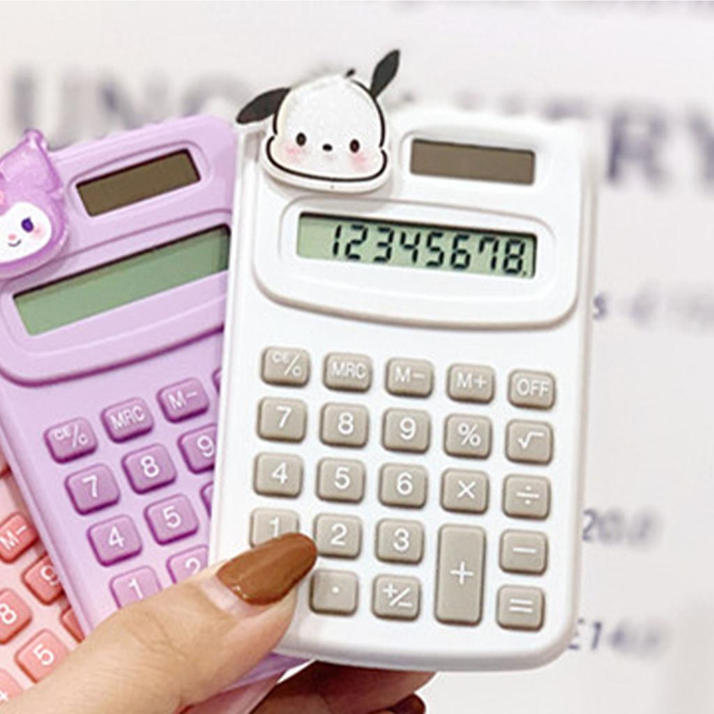 Cartoon Calculator Multifunctional Handheld Small Pocket Calculator with LED Display for Desktop Off