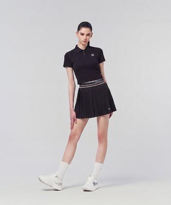 Юбка SERGIO TACCHINI W с цветной полосой, плиссированная, летящая (черный)