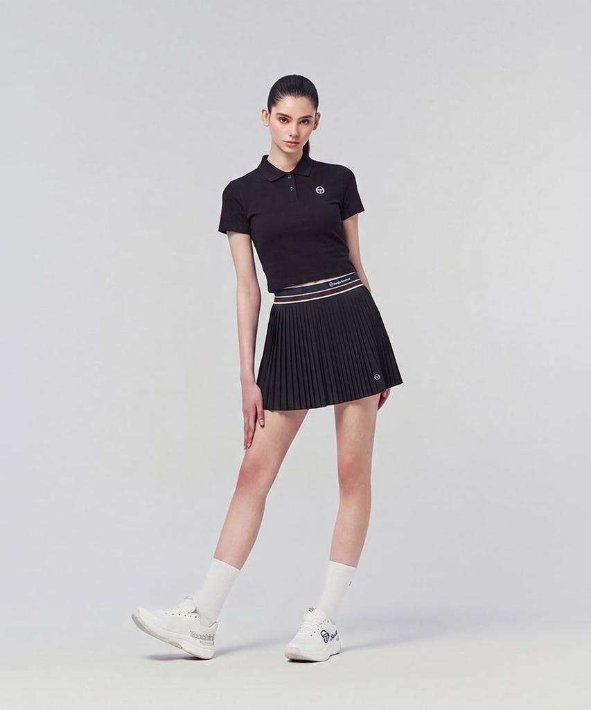 Юбка SERGIO TACCHINI W с цветной полосой, плиссированная, летящая (черный)