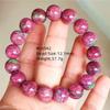 Natural Ruby Round Beads Tungsten Classic Strand Bracelet Jewelry Rare Red Watermelon Ruby Zoisite Unisex Party AAAAAAA