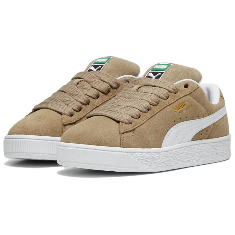 Puma Замша XL Устойчивые к истиранию Низкие кеды для скейтборда Унисекс Хаки Белый 395205-23