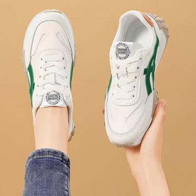 Женская обувь, новые спортивные туфли, белые туфли, весенние, с мягкой подошвой, для бега, с амортизацией, легкие, кожаные, суперлегкие, для учеников младших классов средней школы