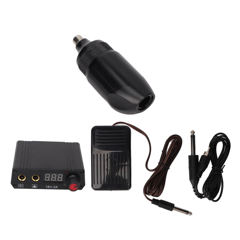 Набор тату-ручек ЖК-дисплей Двойной режим Разъем RAC Роторная Короткая Тату-машинка Набор Черный