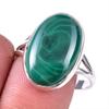 Кольцо из стерлингового серебра 925 пробы с натуральным малахитом, размер 9 K5n82