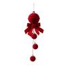 Flocked Christmas Bell Ornament Nordic Style Handcrafted Velvet Christmas Ball Delicate Christmas Hanging Ornaments New Year