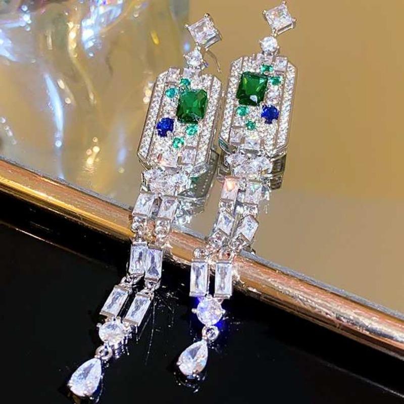 Sace Gems Классические серьги с цирконом из медного сплава для женщин, подарки на свадьбу