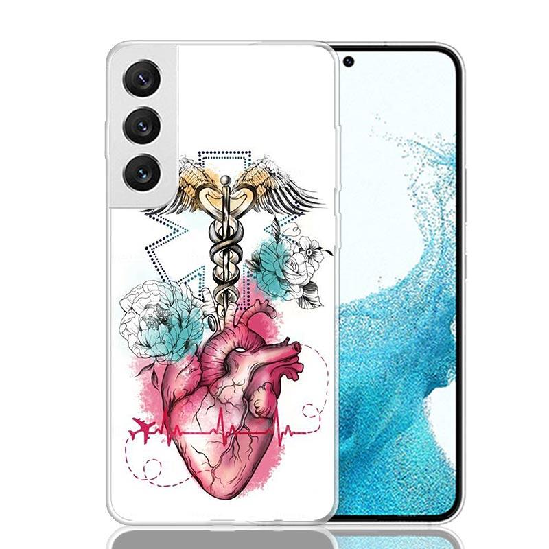 Medicine Nurse Doctor Phone Case For Samsung Galaxy S25 S24 S23 S22 S21 FE S20 Ultra S10 Plus Art Customized Coque Capa S24 S23