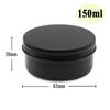 Wopanxye 6 упаковок по 5 унций, черная алюминиевая банка, косметический крем, тени для век, мазь, блеск для губ, чайная свеча, многоразовый контейнер, банки для краски, алюминиевая банка