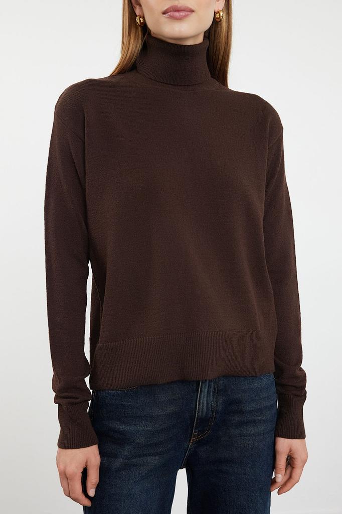 Женский модный стильный свитер, черная шерстяная пара, широкий трикотаж с высоким воротником, свитер