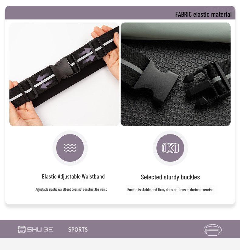 Высококачественная водонепроницаемая легкая поясная сумка для бега - Эластичная, незаметная конструкция для фитнеса и хранения телефона