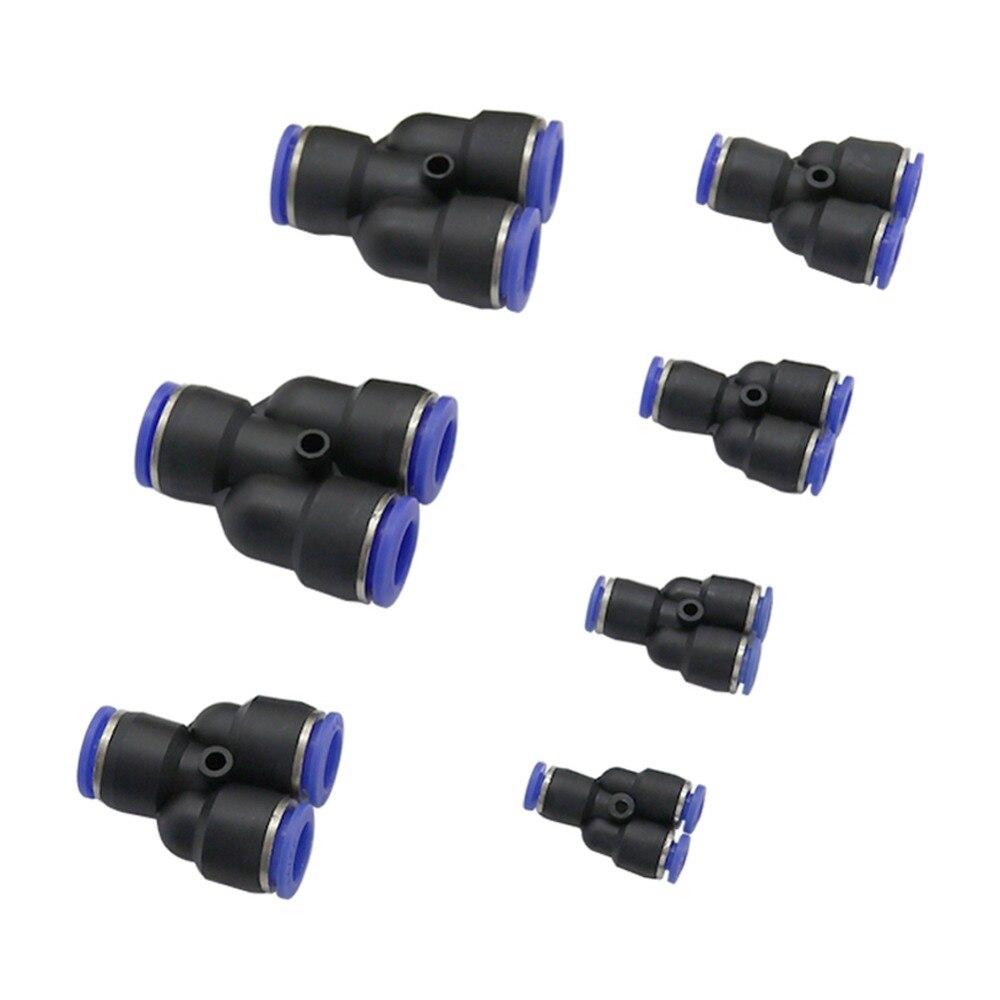 4/6/8/10/12/14/16mm Interface Slip-Lock Y Shape Quick Connector Garden Irrigation Water Pipe Coupling Pneumatic Pipe Fitting 5Pcs