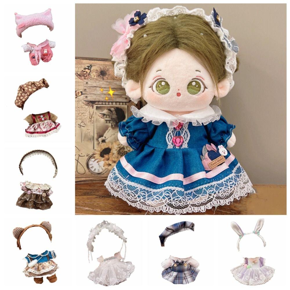 Academic Style 20cm Cotton Doll Dress Princess Skirt Plush Doll Clothes Doll Accessories