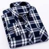 Men's Plaid Men's Casual Shirt Brushed Long-sleeved Shirt Trend Plus Size