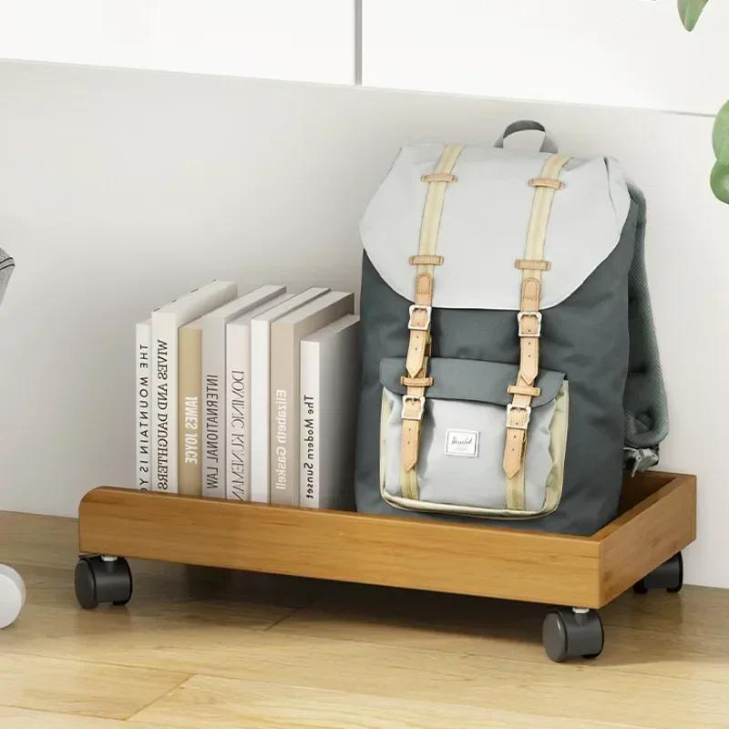 Настольный компьютерный шкаф из цельного дерева: Прочная полка шасси с охлаждающим съемным основанием Эффективная многофункциональная организация